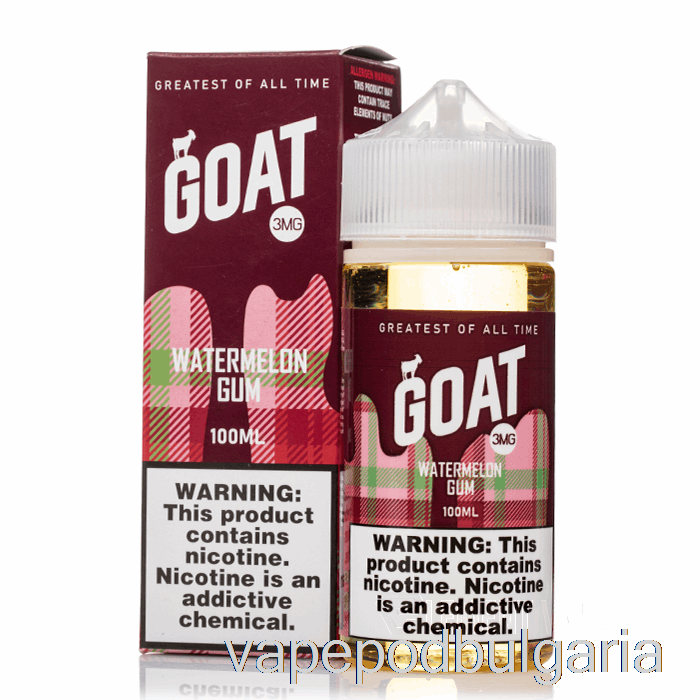 Vape Bulgaria Watermelon Gum - Goat E-liquid - 100ml 3mg